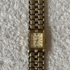 Elgin Gold Watch with Metal Band